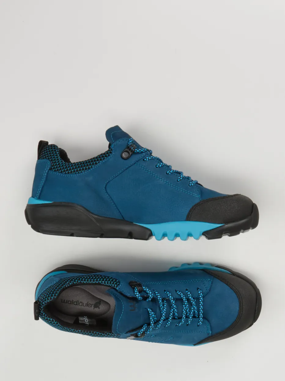 Damen Waldläufer – Outdoor-Sneaker aus Veloursleder petrol