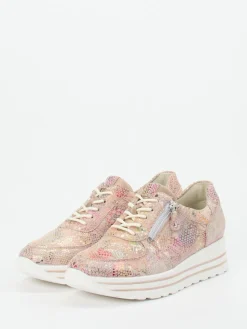 – Plateau-Sneaker aus geprägtem Leder metallic*Waldläufer Discount