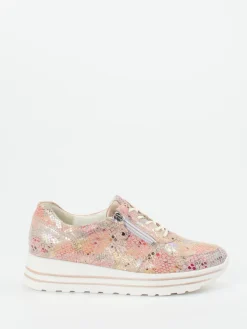 – Plateau-Sneaker aus geprägtem Leder metallic*Waldläufer Discount