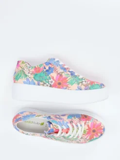 – Plateau-Sneaker aus geprägtem Leder*Waldläufer Clearance