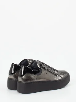 – Plateau-Sneaker aus Metallicleder*Waldläufer Discount