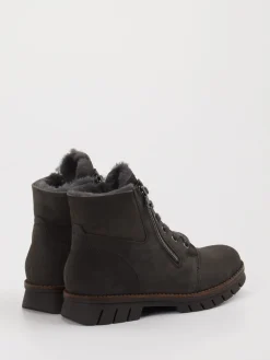 Damen Waldläufer – Schnürboots aus Leder in Anthrazit