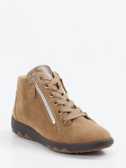 – Schnürboots aus Veloursleder camelbraun*Waldläufer Discount