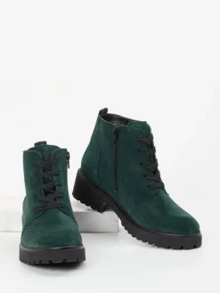 Damen Waldläufer – Schnürboots aus Veloursleder tannen