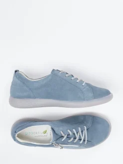 Damen Waldläufer – Schnürschuh aus Veloursleder tauben