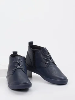 – Schnürstiefelette aus Kalbleder Dunkel*Waldläufer Outlet