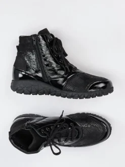 – Schnürstiefelette aus Lackleder*Waldläufer Sale