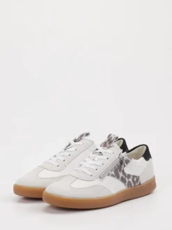 Damen Waldläufer – Sneaker aus Veloursleder weiß-