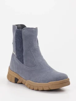 Damen Waldläufer – Stiefelette aus Veloursleder grau