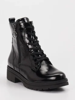 Damen Waldläufer – Stiefeletten aus Lackleder