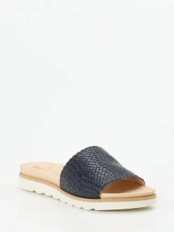 Damen Werner – Pantolette aus Flechtleder Dunkel