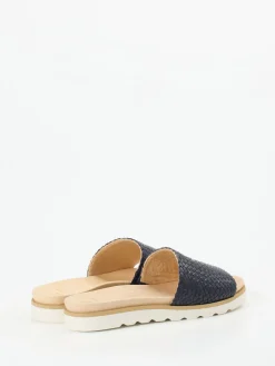 Damen Werner – Pantolette aus Flechtleder Dunkel