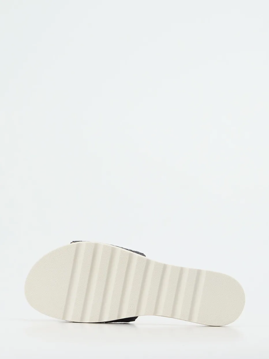 Damen Werner – Pantolette aus Flechtleder Dunkel