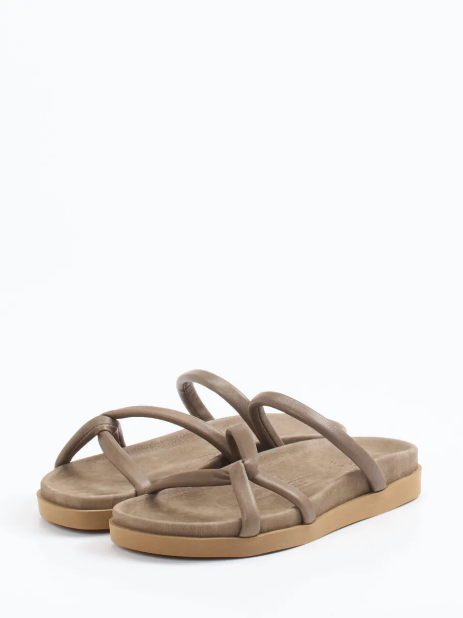 – Pantolette aus Kalbleder in Taupe*Werner Clearance