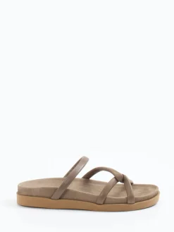 – Pantolette aus Kalbleder in Taupe*Werner Clearance