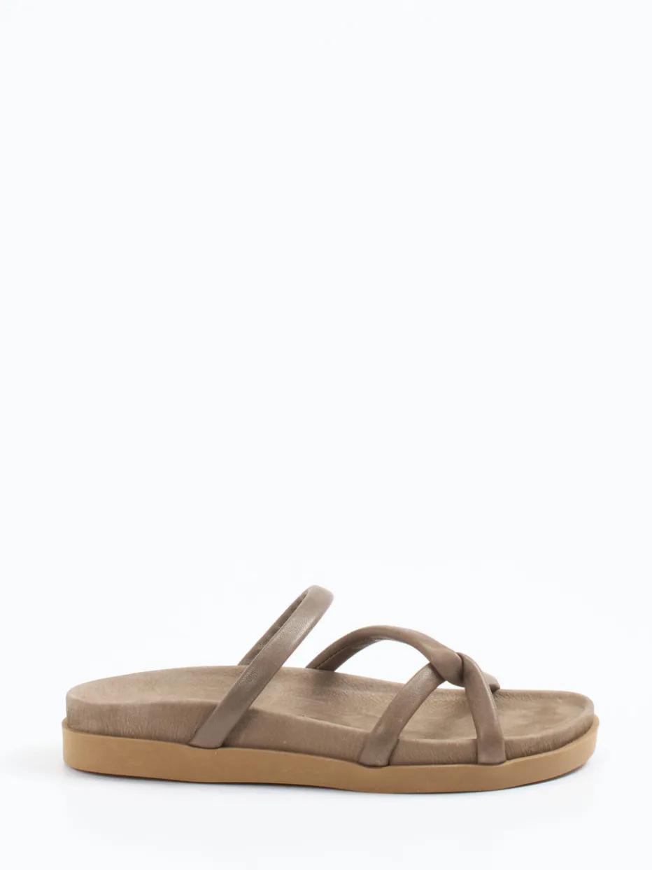 – Pantolette aus Kalbleder in Taupe*Werner Clearance