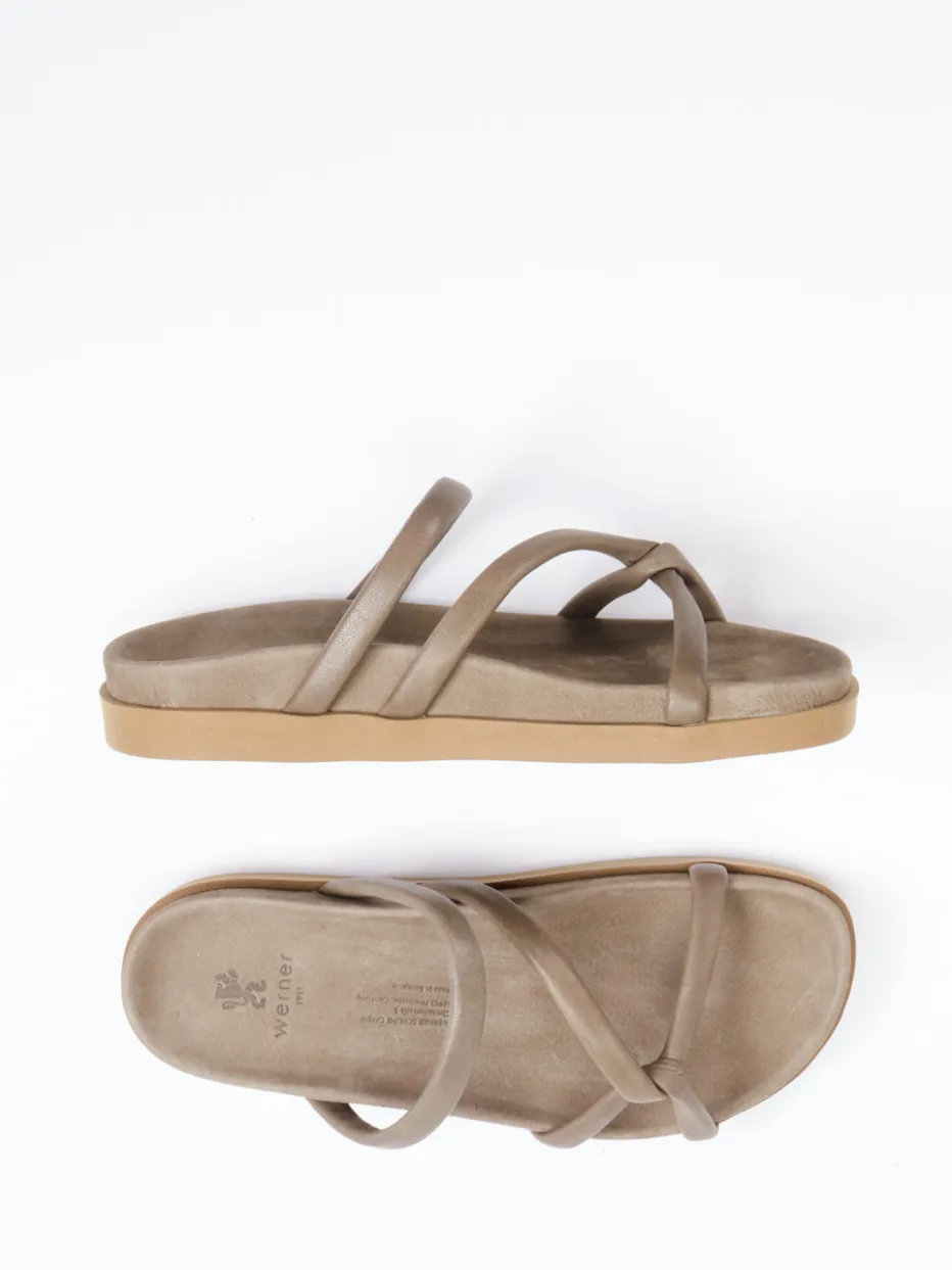 – Pantolette aus Kalbleder in Taupe*Werner Clearance