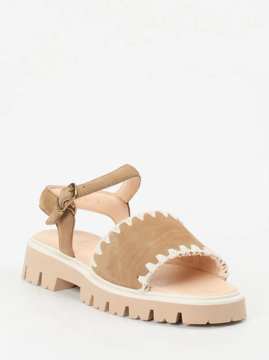 Damen Werner – Sandale aus Nubukleder in Sand
