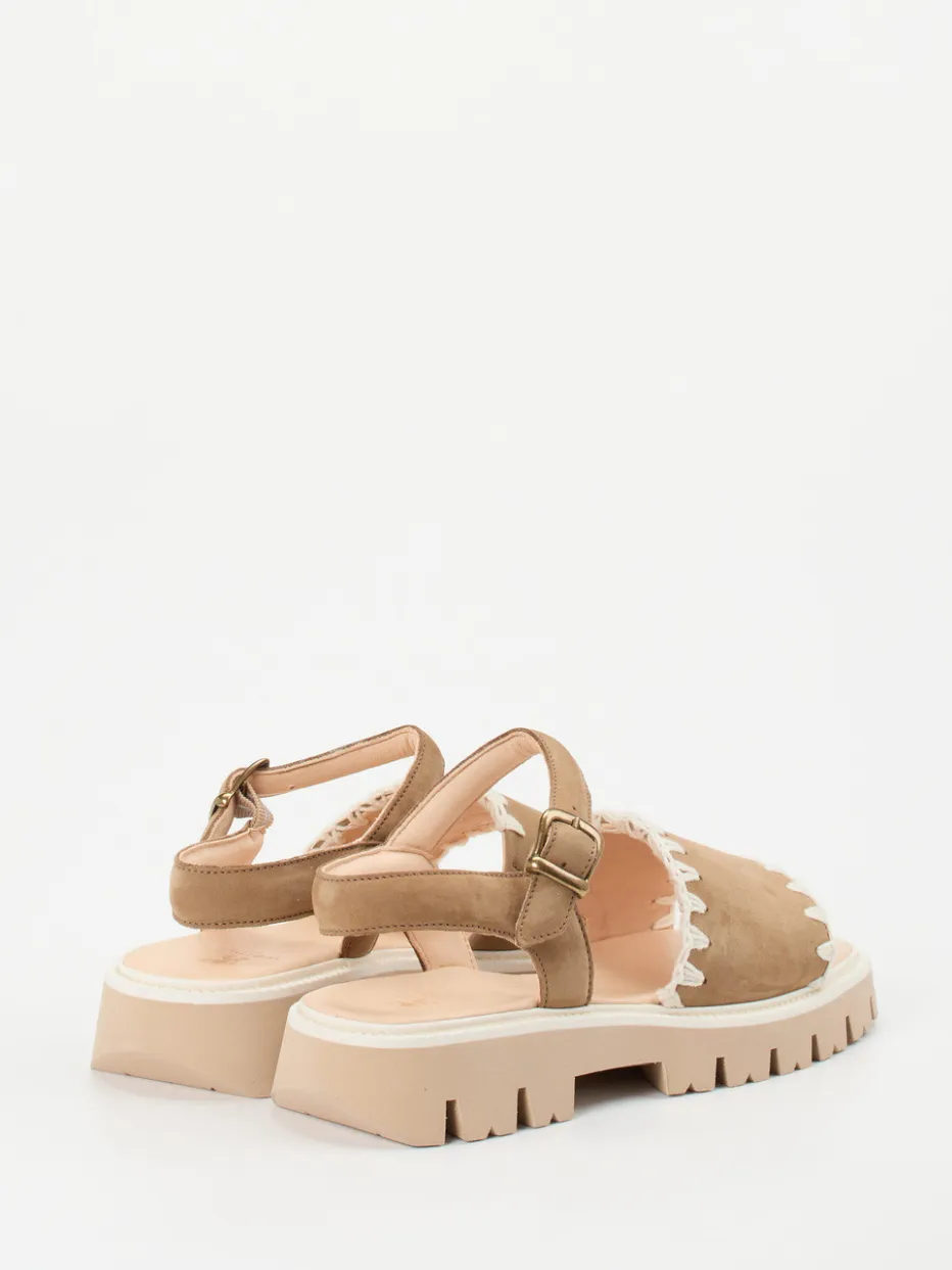 Damen Werner – Sandale aus Nubukleder in Sand