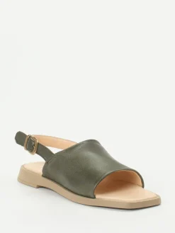 – Sandalen aus Kalbleder in Oliv*Werner Best