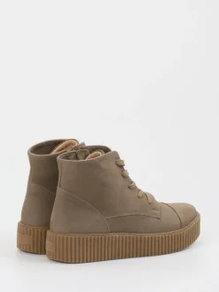 Damen Werner – Schnürboots aus Nubukleder in Taupe