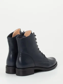 Damen Werner – Schnürstiefelette aus Kalbleder Dunkel