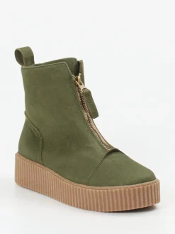 – Stiefeletten aus Nubukleder Oliv*Werner Hot