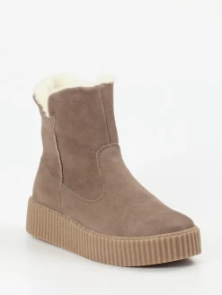 Damen Werner – Stiefeletten aus Nubukleder in Taupe