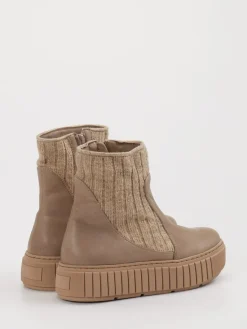 Damen Werner – Stiefeletten aus Leder mit Strickdetail