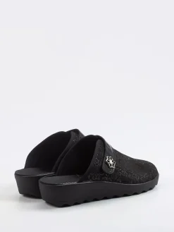 Damen Westland – Pantolette aus Textil mit Blütenapplikation