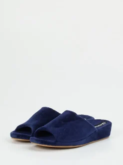 Herren Westland – Pantolette aus Velours dunkel