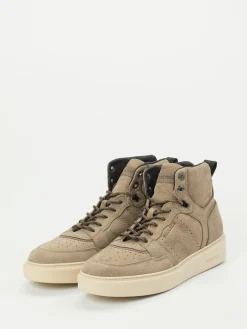 – High-Top Sneaker aus Nubukleder Sandbeige*Woolrich