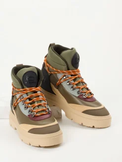 Damen Woolrich – Hiking-Stiefel aus Lammleder in Oliv-Mix