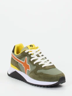 – Retro-Sneaker aus Veloursleder Oliv*W6YZ Online