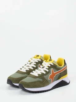 – Retro-Sneaker aus Veloursleder Oliv*W6YZ Online