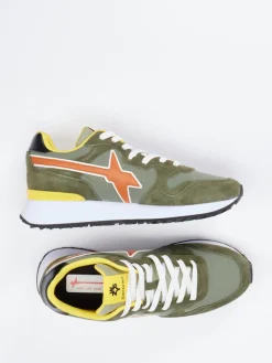 – Retro-Sneaker aus Veloursleder Oliv*W6YZ Online