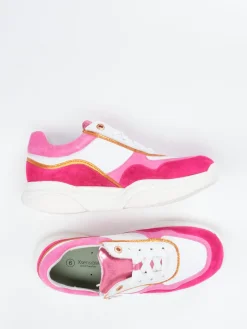 Damen XSENSIBLE – Chunky Sneaker aus Velour/Leder in Pink