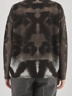 Damen Yippie Hippie – Feinstrickpullover aus Wollmix Dunkelbraun