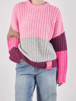 Damen Yippie Hippie – Strickpullover aus Textil in